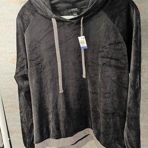 Alfani classic black sleepwear hoodie sweater size Xlarge
